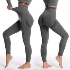 Netscroll Push-up tajice bez šavova, visok struk, siva boja, tajice koje oblikuju stražnjicu, neprozirne, za sport i svakodnevno nošenje, brzo sušenje, SeamlessLeggings, S/M