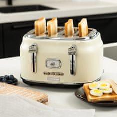 Westinghouse Retro White 4 Slice toster