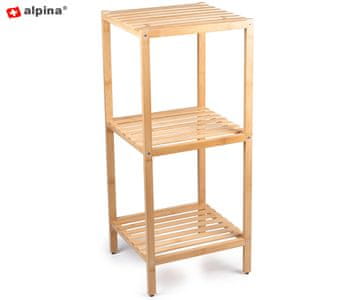 Alpina kupaonska polica, 3 razine, bambus