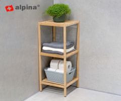 Alpina kupaonska polica, 3 razine, bambus