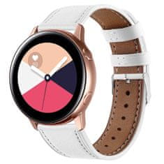 BStrap Leather Italy remen za Garmin Vivoactive 5, white