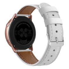 BStrap Leather Italy remen za Garmin Vivoactive 5, white