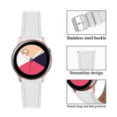 BStrap Leather Italy remen za Garmin Vivoactive 5, white