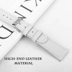 BStrap Leather Italy remen za Garmin Vivoactive 5, white