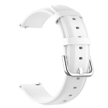 BStrap Leather Lux remen za Garmin Vivoactive 5, white