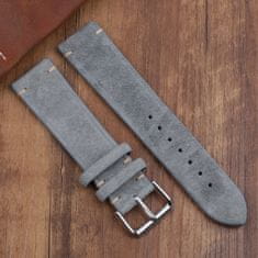 BStrap Suede Leather remen za Garmin Vivoactive 5, gray
