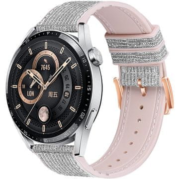BStrap Glitter remen za Garmin Vivoactive 5, silver