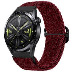 BStrap Braid Nylon remen za Garmin Vivoactive 5, red black