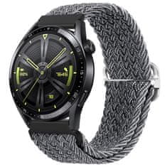 BStrap Braid Nylon remen za Garmin Vivoactive 5, gray black