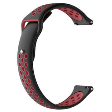 BStrap Silicone Sport remen za Garmin Vivoactive 5, black/red