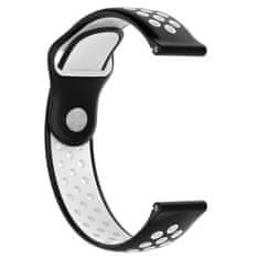 BStrap Silicone Sport remen za Garmin Vivoactive 5, black/white