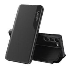 MG Eco Leather View preklopna maska za Samsung Galaxy S24 Plus, crno