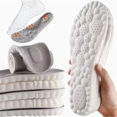 SOLFIT® Ergonomski ulošci za cipele, 4D tehnologija, upijanje vlage, potpora stopalu | CLOUDSTEP (1 par, sivi, 35-39)