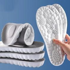 SOLFIT® Ergonomski ulošci za cipele, 4D tehnologija, upijanje vlage, potpora stopalu | CLOUDSTEP (1 par, sivi, 35-39)
