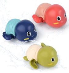 JOJOY® Set igračaka za kupanje 3x kornjače, plutajuće kupaonske igračke za bebe i djecu | TURTLITO