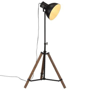 Vidaxl Podna svjetiljka 25 W crna 75x75x90-150 cm E27