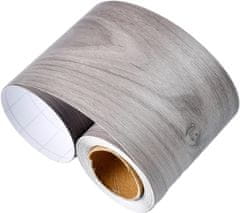 HOME & MARKER® Samoljepljiva dekoracija imitacija drva, PVC folija za zidove i vrata 5 m | DECORIM, siva