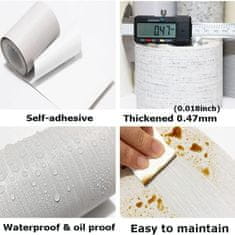 HOME & MARKER® Samoljepljiva dekoracija imitacija drva, PVC folija za zidove i vrata 5 m | DECORIM, siva
