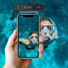 Tech-protect UWC7 vodootporna futrola za mobitel 6.9'', crna/narančasta