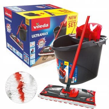 Vileda Ravna krpa s cjediljkom + Ultramax box kanta