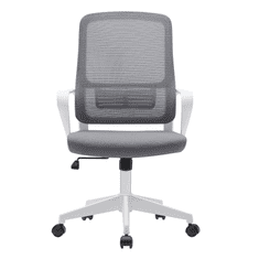 eoshop Uredska stolica SALOMO TYP 1 s mrežastim naslonom, siva/bijela, 63x61x99-109 cm