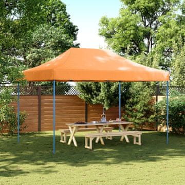 Vidaxl Sklopivi šator za zabavu narančaste boje 410x279x315 cm