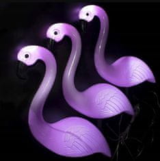 Malatec 3 djelomični solarni set LED ukrasnog vrta Flamingos