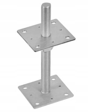 DOMAX Podesiva baza stupa M24 110x250x4mm pocinčana
