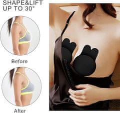 VIVVA® Samoljepljivi grudnjak Push Up, nevidljive naljepnice za podizanje grudi | LIFTUP (crna, S)