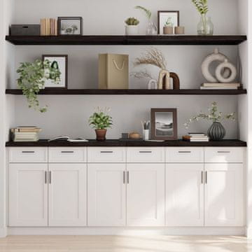 Vidaxl Polica tamnosmeđa 200x60x(2-4) cm hrastova završna obrada