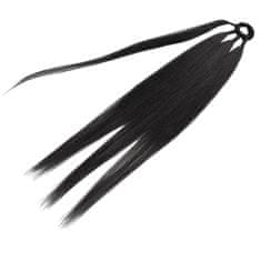FRILLA® Ekstenzije za kosu u obliku pletenica – toplinski otporne, 65 cm (crna) | BRAIDELLA