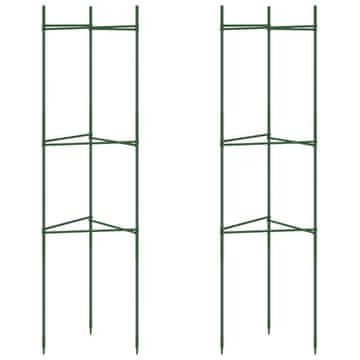 Vidaxl Kavez za rajčice 2 kom 116 cm od čelika i PP-a