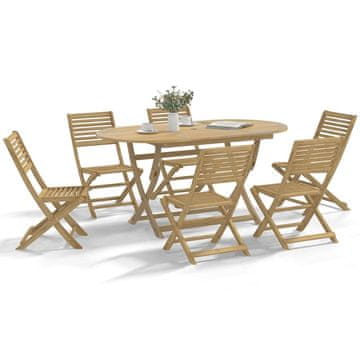 Vidaxl Sklopive vrtne stolice, 6 kom, 48,5 x 61,5 x 87 cm, akacija