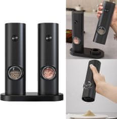 HOME & MARKER® Električni mlinac za začine, sol i papar, kompaktan i jednostavan za korištenje 55x50x180 mm | ESPICE