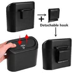 JOIRIDE® Višenamjenski koš za smeće u auto 15,6 x 13,9 x 6,5 cm – kanta za otpad i organizaciju prostora | CLEANMOBIL