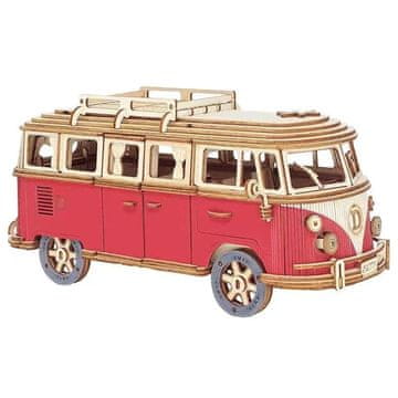 wood 3D drvena slagalica model automobila Volkswagen VW T1