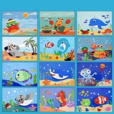JOJOY® 3D naljepnice od EVA pjene (12 listova) | STICKYFUN Ocean