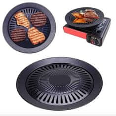 Netscroll Grill tava/ploča za pečenje, pogodna za štednjak ili grijač, za unutarnju i vanjsku upotrebu, idealna za kuhanje kod kuće ili kampiranje, GrillPan