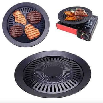 Netscroll Grill tava/ploča za pečenje, pogodna za štednjak ili grijač, za unutarnju i vanjsku upotrebu, idealna za kuhanje kod kuće ili kampiranje, GrillPan