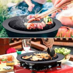 Netscroll Grill tava/ploča za pečenje, pogodna za štednjak ili grijač, za unutarnju i vanjsku upotrebu, idealna za kuhanje kod kuće ili kampiranje, GrillPan