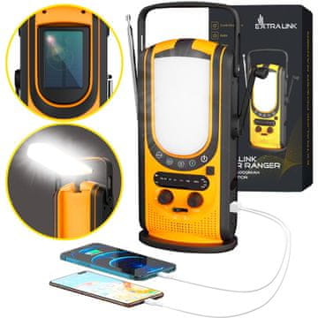 Extē Extralink Power Ranger EPS-6000 Power Bank 6000mAh s radiom, svjetiljkom i solarnim panelom