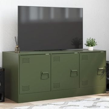 Vidaxl TV stalak maslinasto zelene boje 99x39x44 cm čelik