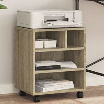 Vidaxl Stalak za pisač s kotačima Sonoma hrast 41x32x48 cm