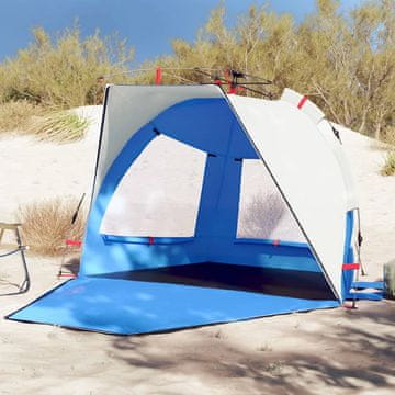 Vidaxl Šator za plažu za 2 osobe, plavi, vodootporni