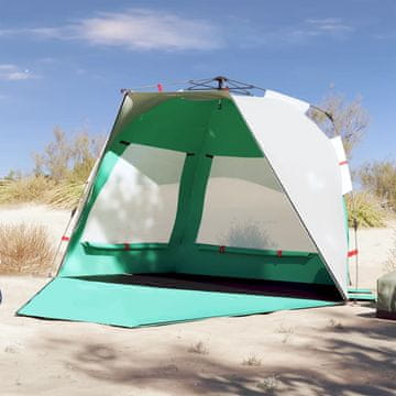 Vidaxl Šator za plažu za 3 osobe, morsko plava, brzo postavljanje, vodootporan