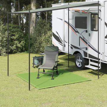 Vidaxl Prostirka za šator svijetlozelena 250x250 cm HDPE