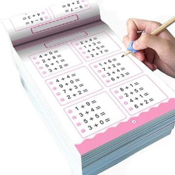 Netscroll Radna bilježnica matematika za zbrajanje i oduzimanje do 100, 80 stranica zadataka, A4 format, edukativna vježbenica za ponavljanje i učenje, WorkBookMath