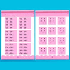 Netscroll Radna bilježnica matematika za zbrajanje i oduzimanje do 100, 80 stranica zadataka, A4 format, edukativna vježbenica za ponavljanje i učenje, WorkBookMath, osnovni