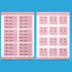 Netscroll Radna bilježnica matematika za zbrajanje i oduzimanje do 100, 80 stranica zadataka, A4 format, edukativna vježbenica za ponavljanje i učenje, WorkBookMath, osnovni