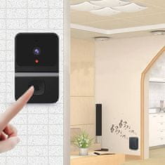 Netscroll Pametno bežično video zvono s kamerom, noćnim vidom i senzorom pokreta, dvosmjerna komunikacija, WiFi povezivanje i USB punjenje, Bell
